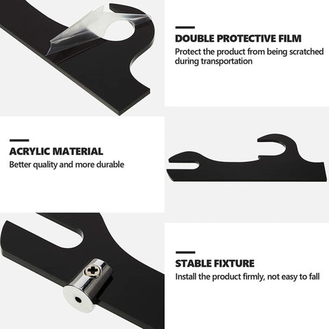 Acrylic Samurai Sword And Scabbard Holder, Transparent, Black