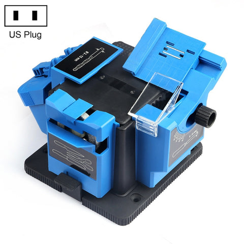 Electric Household Knife Sharpener Scissors Fruit Knife Drill Bit Sharpener, Blue EU Plug, Blue US Plug