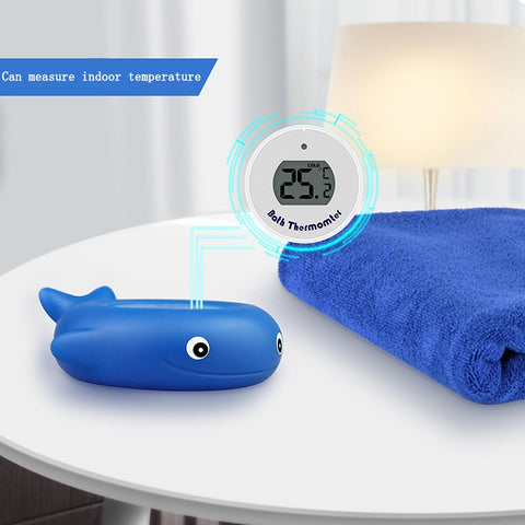 2 PCS Little Fish Baby Bath Electronic Thermometer Bathtub Pool Water Thermometer, Blue, Pink