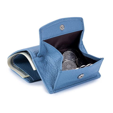 CL-2753 Leather RFID Short Coin Purse Wallet