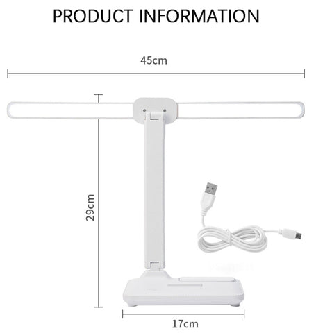 Double Head Lighting LED Charging Desk Lamp,Style:, Plug-in Version+Cable, Rechargeable 3600mAh+Cable, Rechargeable  4000mAh+Cable