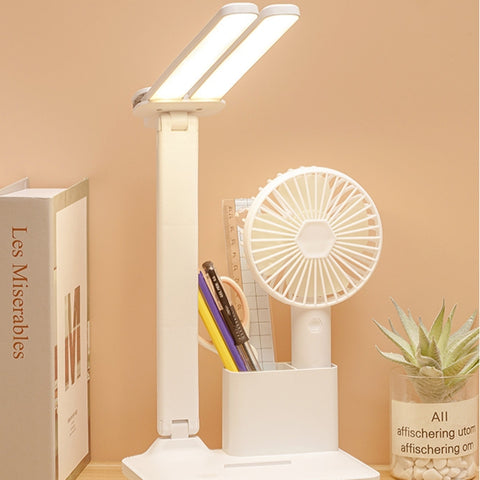 Double Head Lighting LED Charging Desk Lamp,Style:, Plug-in Version+Cable, Rechargeable 3600mAh+Cable, Rechargeable  4000mAh+Cable