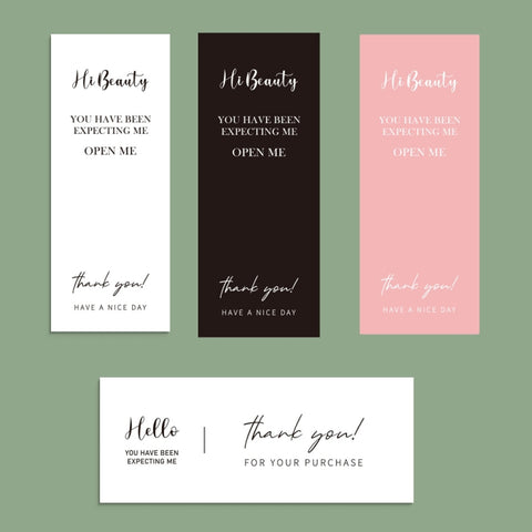 50 Sheets / Bag Rectangular Sticker Gift Box Sealed Sticker Packaging Supplies, B1, B2, B3, B4
