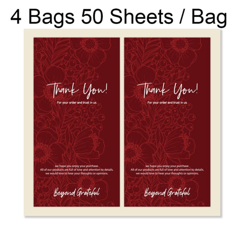 4 Bags 50 Sheets / Bag  Rectangular Stickers Gift Box Sealing Stickers, A1, A2, A3