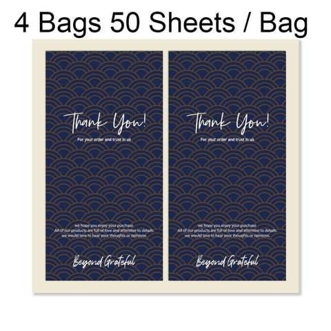 4 Bags 50 Sheets / Bag  Rectangular Stickers Gift Box Sealing Stickers, A1, A2, A3