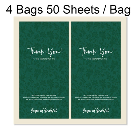 4 Bags 50 Sheets / Bag  Rectangular Stickers Gift Box Sealing Stickers, A1, A2, A3
