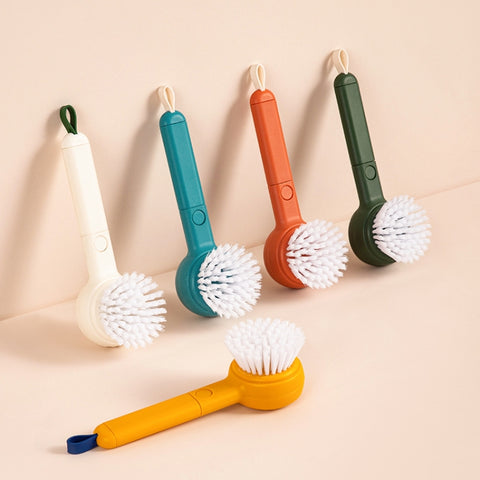 Multifunctional Fruit And Vegetable Cleaning Brush, White, Yellow, Blue, Green