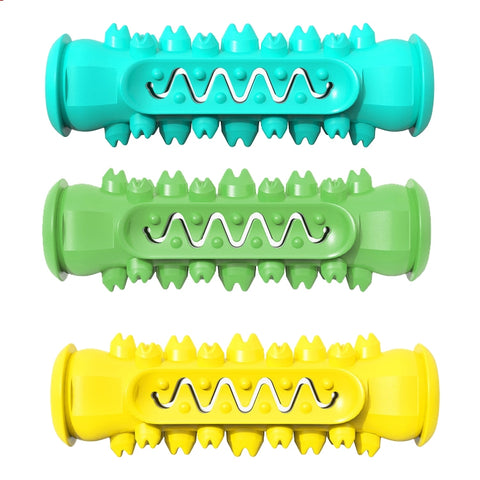 Dog Molar Stick Sound Bite Leakage Dog Toothbrush, Blue, Green, Yellow