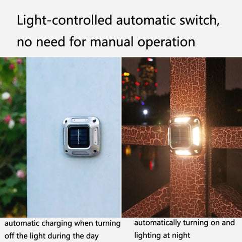8 LED Solar Wall Lamp Outdoor Stainless Steel Buried Light, White Light, Warm Light, Colorful Light