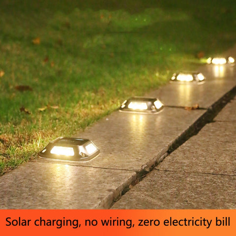 8 LED Solar Wall Lamp Outdoor Stainless Steel Buried Light, White Light, Warm Light, Colorful Light