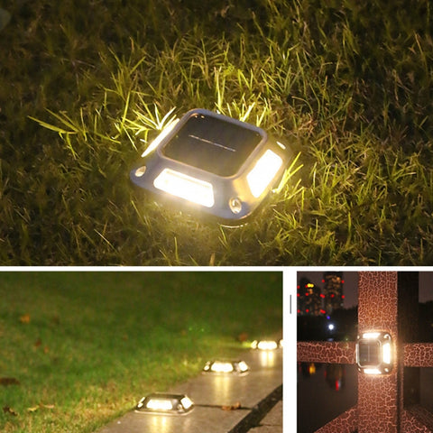 8 LED Solar Wall Lamp Outdoor Stainless Steel Buried Light, White Light, Warm Light, Colorful Light