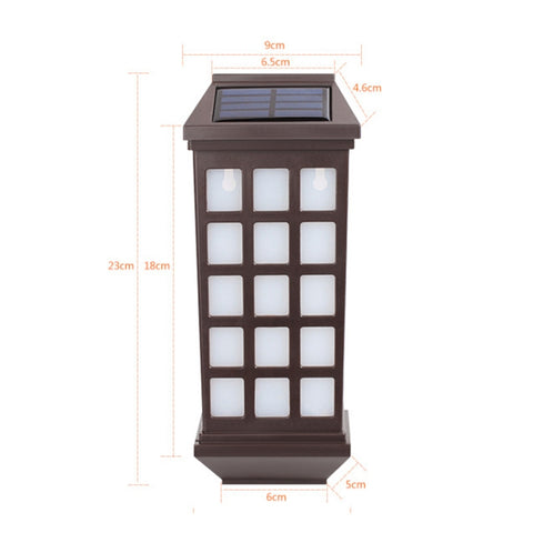 Solar Outdoor Long Panes Fence Wall Light Garden Decoration, Warm Light, White Light