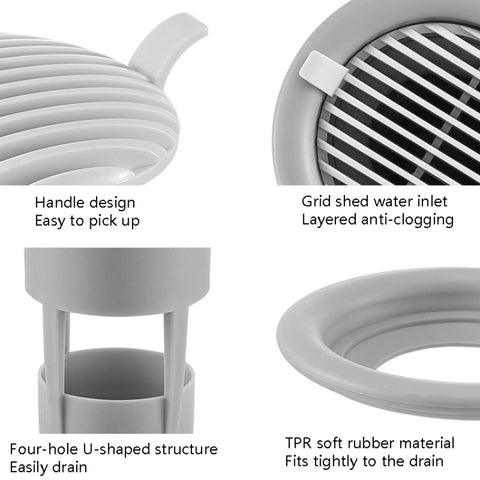 LSWY15 Toilet One-Way Drainage And Odor-Proof Basin Floor Drain, Grey, Pink, Blue, Green