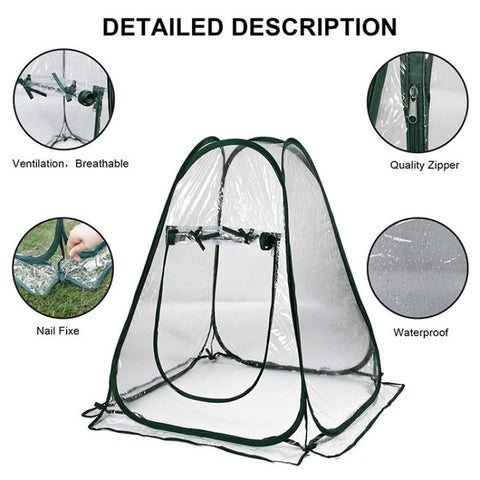 Foldable Portable Gardening Rain-Shading Greenhouse, 70x70x80cm