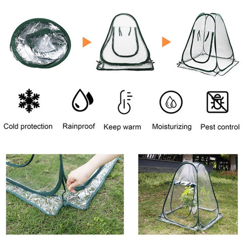 Foldable Portable Gardening Rain-Shading Greenhouse, 70x70x80cm