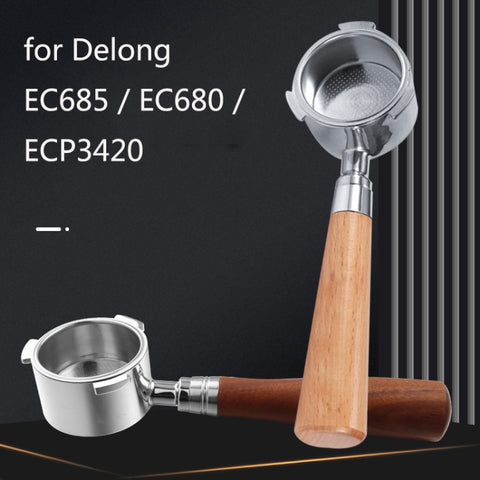Zinc Alloy Coffee Machine Bottomless Handle For DeLonghi, Style:, Beech Flat Button, Plastic, Bamboo Without Button, Red Gem Without Button, Red Gem Two Wire Circle, Red Gem Straight, Black Rosewood Straight, Red Rosewood Flat Button                   ...