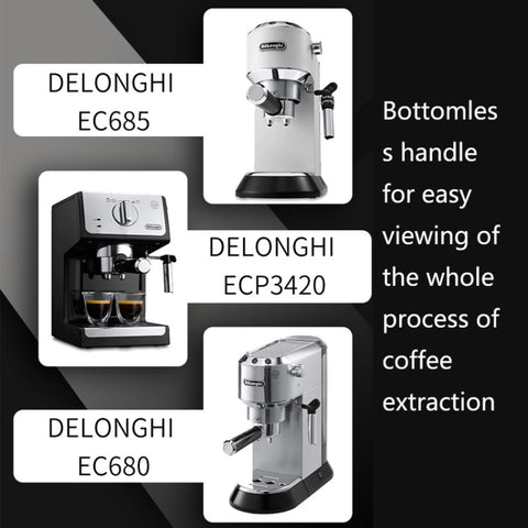 Zinc Alloy Coffee Machine Bottomless Handle For DeLonghi, Style:, Beech Flat Button, Plastic, Bamboo Without Button, Red Gem Without Button, Red Gem Two Wire Circle, Red Gem Straight, Black Rosewood Straight, Red Rosewood Flat Button                   ...