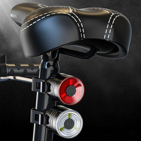 2 PCS AS-08 200LM Aluminum Alloy LED Bicycle Taillight, Red, White