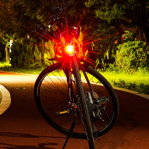 2 PCS AS-08 200LM Aluminum Alloy LED Bicycle Taillight, Red, White