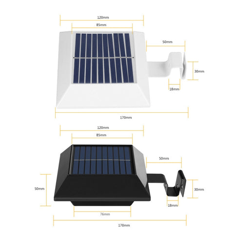 12 LED Solar Outdoor Railing Stair Square Wall Light, Black Shell-White Light, Black Shell-Warm Light, White Shell-White Light, White Shell-Warm Light