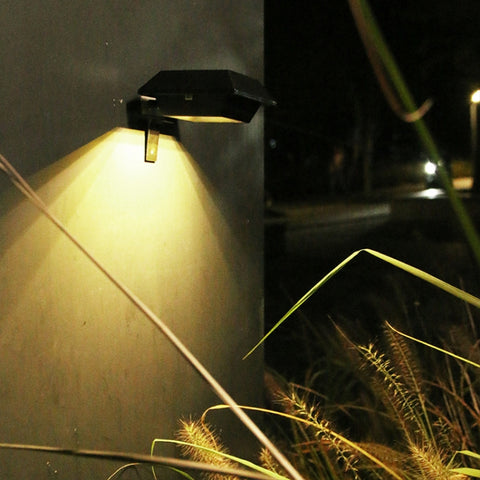 12 LED Solar Outdoor Railing Stair Square Wall Light, Black Shell-White Light, Black Shell-Warm Light, White Shell-White Light, White Shell-Warm Light