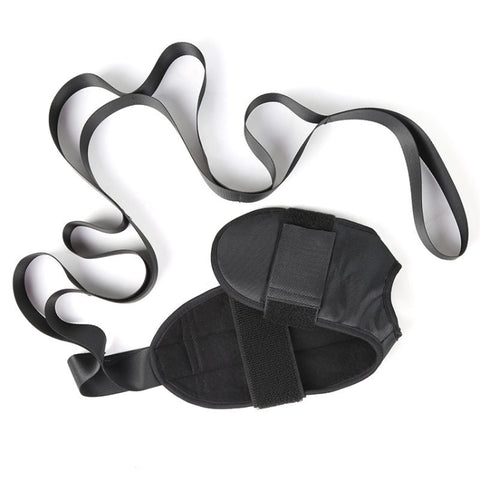 Yoga Stretch Trainer Rehabilitation Correction Belt Foot Drop Stretcher, Oxford Black