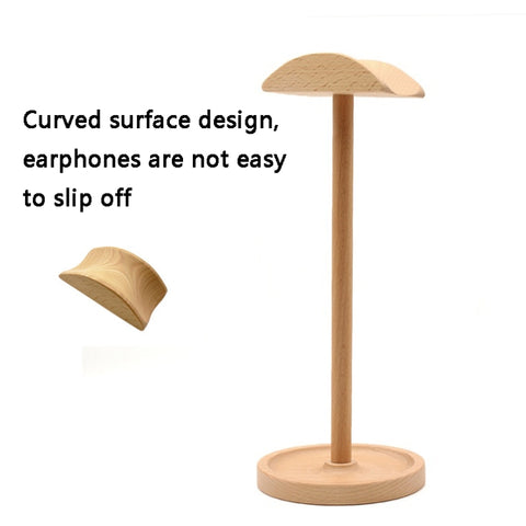 AM-EJZJ001 Desktop Solid Wood Headset Display Stand, Style:, A, B, C, D, E, F