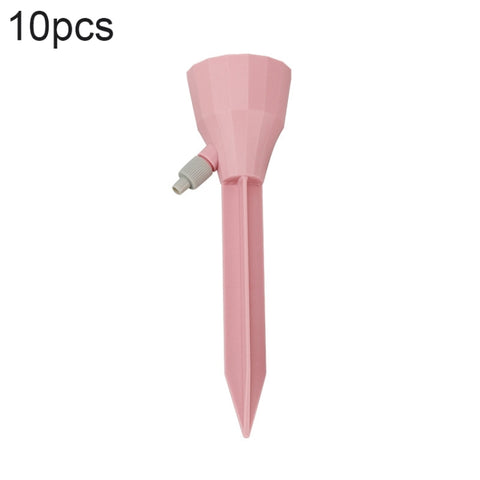 10pcs Household Potted Plant Drip Irrigation Adjustable Automatic Watering Device, Pink, Green, Beige White