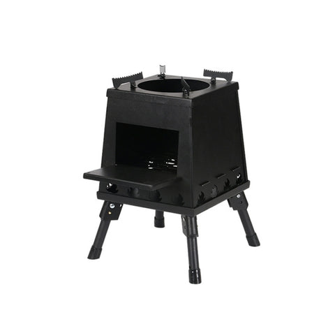 Outdoor Camping Folding Portable Barbecue Wood Stove, Size:, Small (Green), Small (Black), Small (Stainless Steel), Large (Green), Large (Black), Large (Stainless Steel)