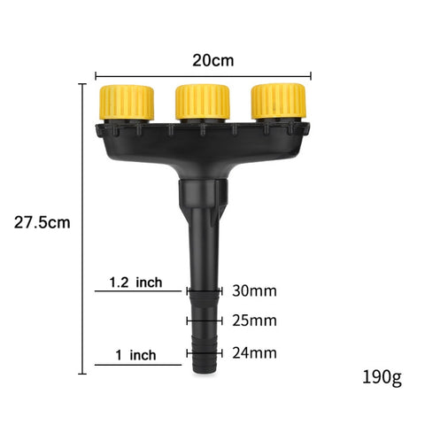 DKSSQ Gardening Multi-Head Watering Sprinkler Nozzle, Specification:, 3 Head with 1 inch/1.2 inch Interface, 3 Head With 1.5 inch Interface, 4 Head With 1 inch/1.2 inch Interface, 4 Head With 1.5 inch Interface, 5 Head With 1 inch/1.2 inch Interface   ...