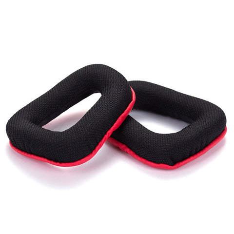 2 PCS Headset Sponge Earmuffs for Logitech G35 / G930 / G430 / F450, Black, Blue, Black+Red