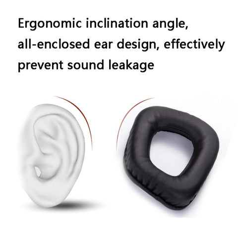 2 PCS Headset Sponge Earmuffs for Logitech G35 / G930 / G430 / F450, Black, Blue, Black+Red