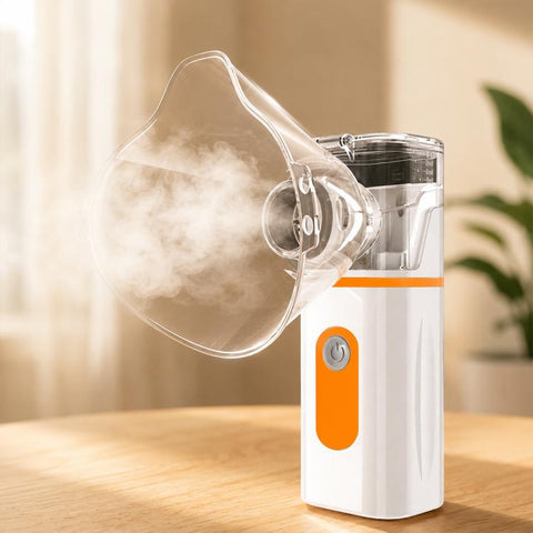 N3S Home Medical Mini Compression Ultrasonic Nebulizer, Blue, Gray, Green, Orange