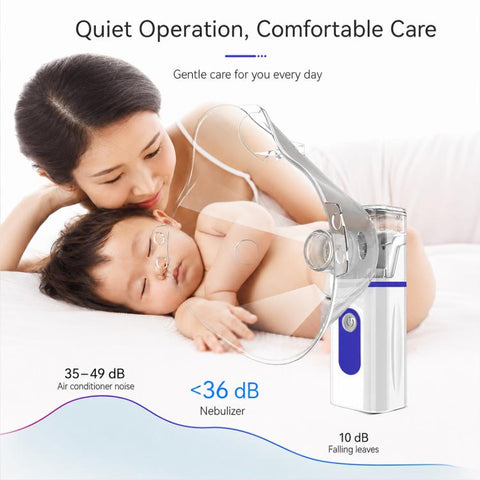 N3S Home Medical Mini Compression Ultrasonic Nebulizer, Blue, Gray, Green, Orange