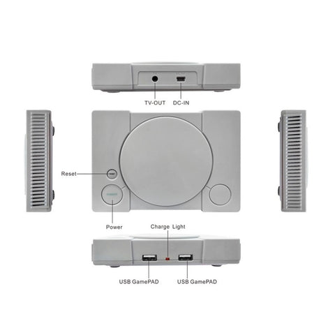 8-Bit Mini Double Players TV Game Console Built-in 620 Games, PS1 mini (US Plug), PS1 mini (EU Plug)