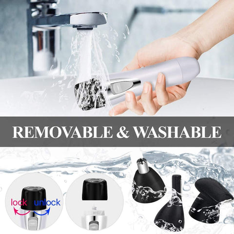 BZ-3563B 4 In 1 USB Shaver Nose Hair Trimmer, Pink, Black, White