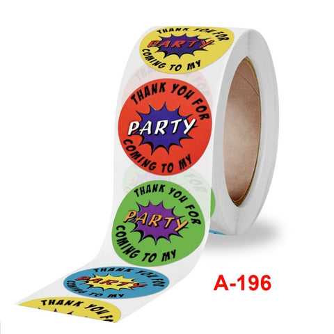 Floral Heart-shaped Thank You Sticker Party Wedding Decoration Label, A-196