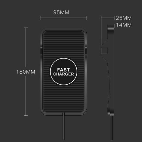 C7 Car Navigation 2 In 1 Multi-Function Non-Slip Pad USB Wireless Charger, C7 USB Interface