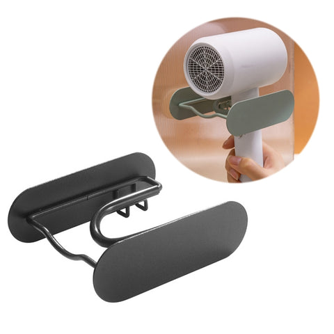 Bathroom Hair Dryer No Punching Iron Hanger, Brown, Green, Black