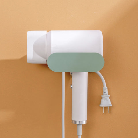 Bathroom Hair Dryer No Punching Iron Hanger, Brown, Green, Black