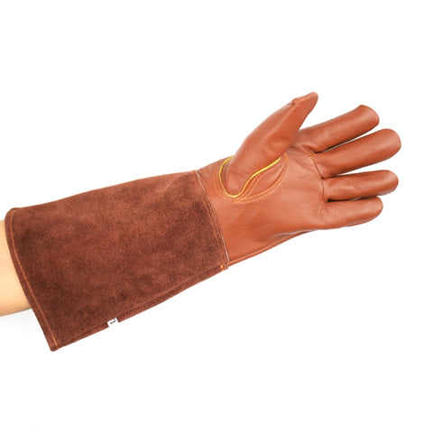 1 Pair Floral Garden Cut-Resistant Leather Gloves, Size:, S, M, L, XL