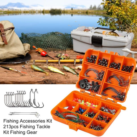 213 PCS / Set Road Squid Hook Accessories Set, 213 PCS / Set (Orange), 213 PCS / Set(Black)