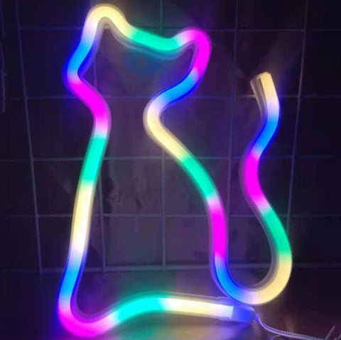 Neon LED Modeling Lamp Decoration Night Light, Power Supply:, Battery or USB, USB