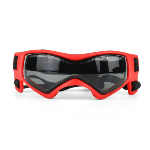 Pet Anti-UV Soft Frame Goggles Dog Sunglasses, Red, Black