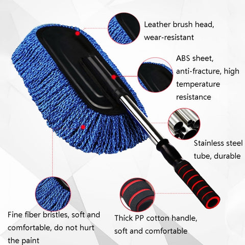 CS-365 Multifunctional Car Washing Telescopic Long-Handled Brush, Blue (OPP Bag), Gray (OPP Bag)