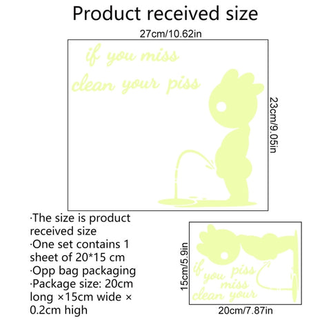 DX396 Bathroom Toilet Decoration Luminous Wall Sticker, DX396