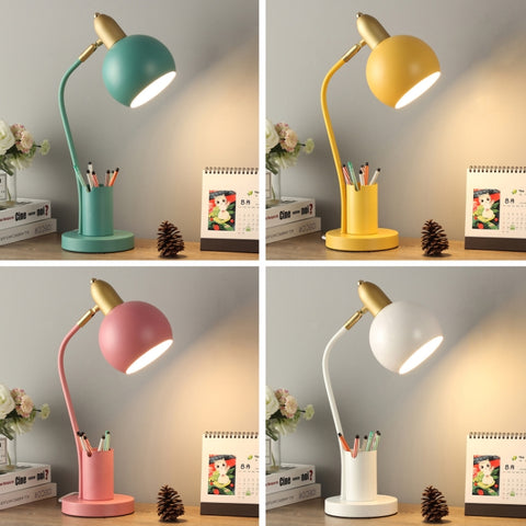 YY-1109 Student Desk LED Eye Protection Lamp with Pen Holder, CN Plug, Specification:, without Bulb, Tricolor