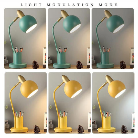 YY-1109 Student Desk LED Eye Protection Lamp with Pen Holder, CN Plug, Specification:, without Bulb, Tricolor