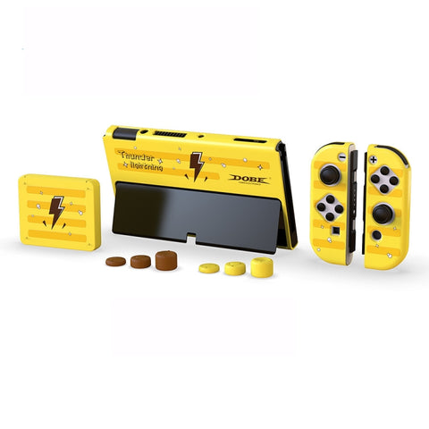 DOBE TNS-1192  Host Handle Protective Shell + Card Box + Rocker Cap Set For Switch OLED, TNS-1192