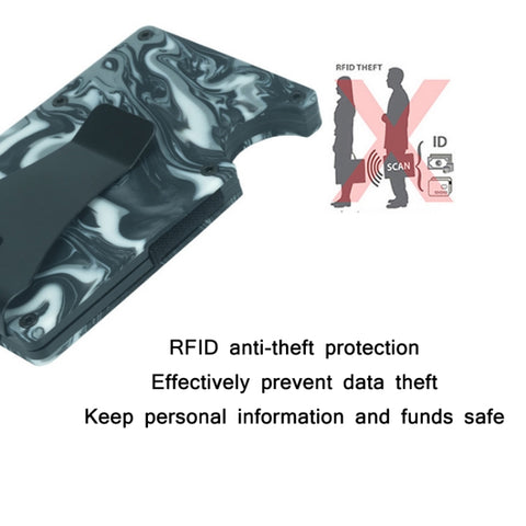RFID Anti-Degaussing Resin Ultra-Thin Card Holder, Green, Blue, Black